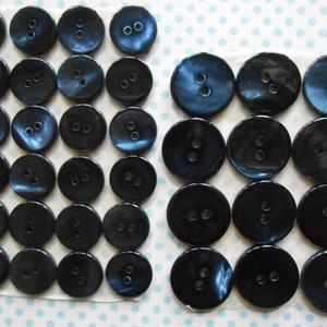 Buttons Natural Mother of Pearl Blue 6 pcs