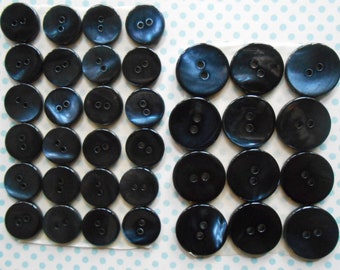 Buttons Natural Mother of Pearl Blue 6 pcs