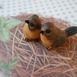 Miniature Uccellini Animali in Resina Set di 4 immagine 3