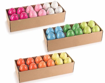 Easter Eggs Set of 12 in Box Assorted Colors