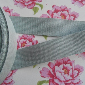 Canvas Tape Light Grey Cotton Trim 5/8&quot; width 10 yds