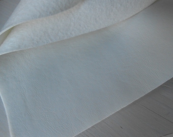 Vegan Leather Smooth Craft Leatherette White Sheet DIY Bags 70x50 cm