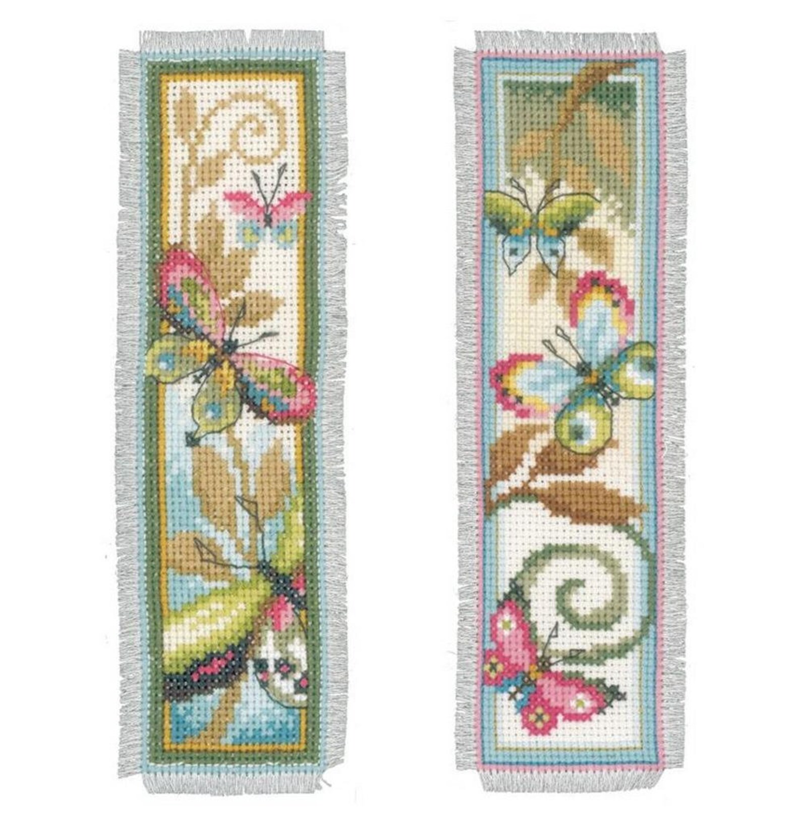 Kit Counted Cross Stitch Bookmarks Set of 2 Etsy