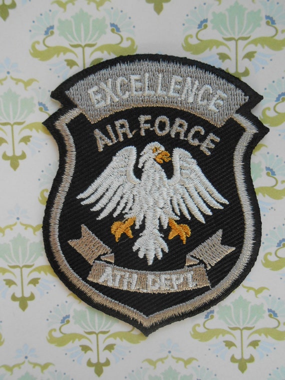 Parches termoadhesivos juego de 3 escudos bordados de la Fuerza Aerea del Aguila Etsy Mexico