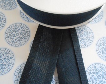 Bias Tape Binding Darkest Blue 1" width 10 Yards Folded