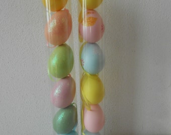 Easter Eggs Handpainted Set of 12 Glittered