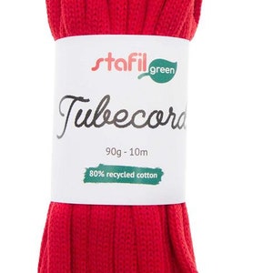 Tubecord Cotone Riciclato Tubolare Matassa 10 mt 90 gr Rosso