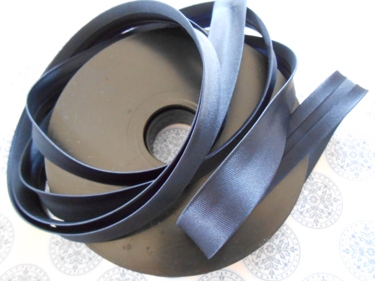 Satin Bias Tape Binding Dark Blue Etsy