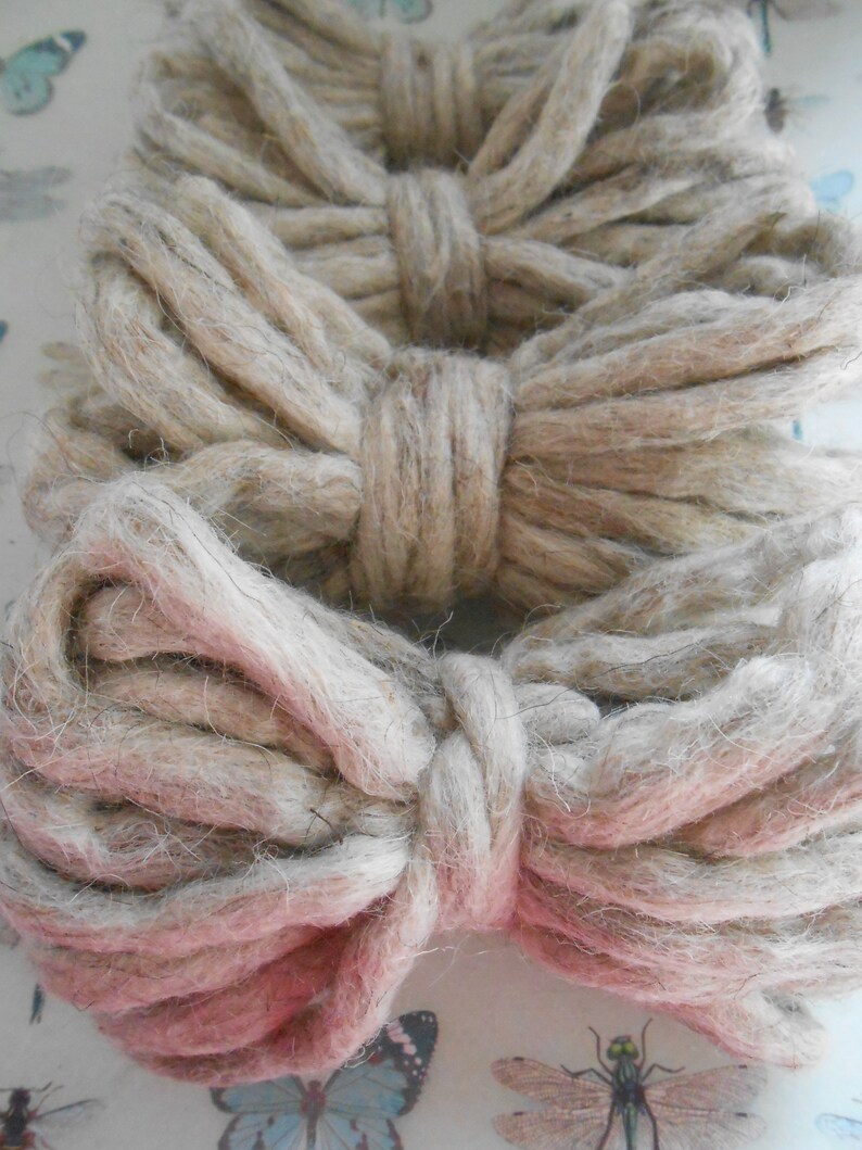 Felted Cord Wool Thick Yarn Carded 5 Yds 1/8 Width Etsy