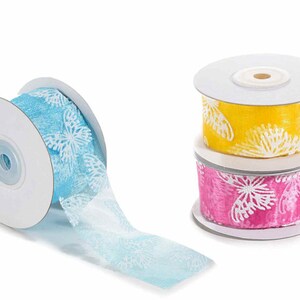 Nastro Organza Farfalle 5 mt 38 mm Primavera Pasqua