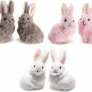 Miniature Coniglietti Set di 2 Finta Pelliccia Pasqua