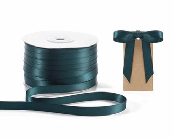 Satin Ribbon Emerald Green 3/8" width Double Face 100 mt Bulky Roll