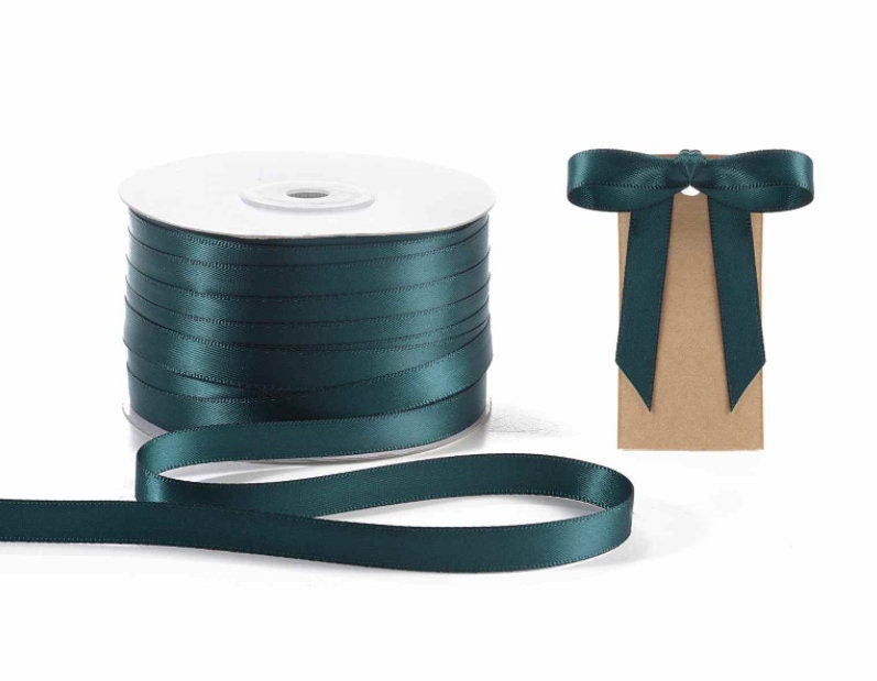 Satin Ribbon Emerald Green 3/8