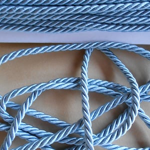 Cordone Ritorto Satin Blu Lago mm 5.5 mt 5 Passamaneria
