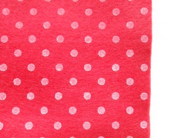 Felt Dark Red Polka Dots Printed 3 Sheets cm 30x40
