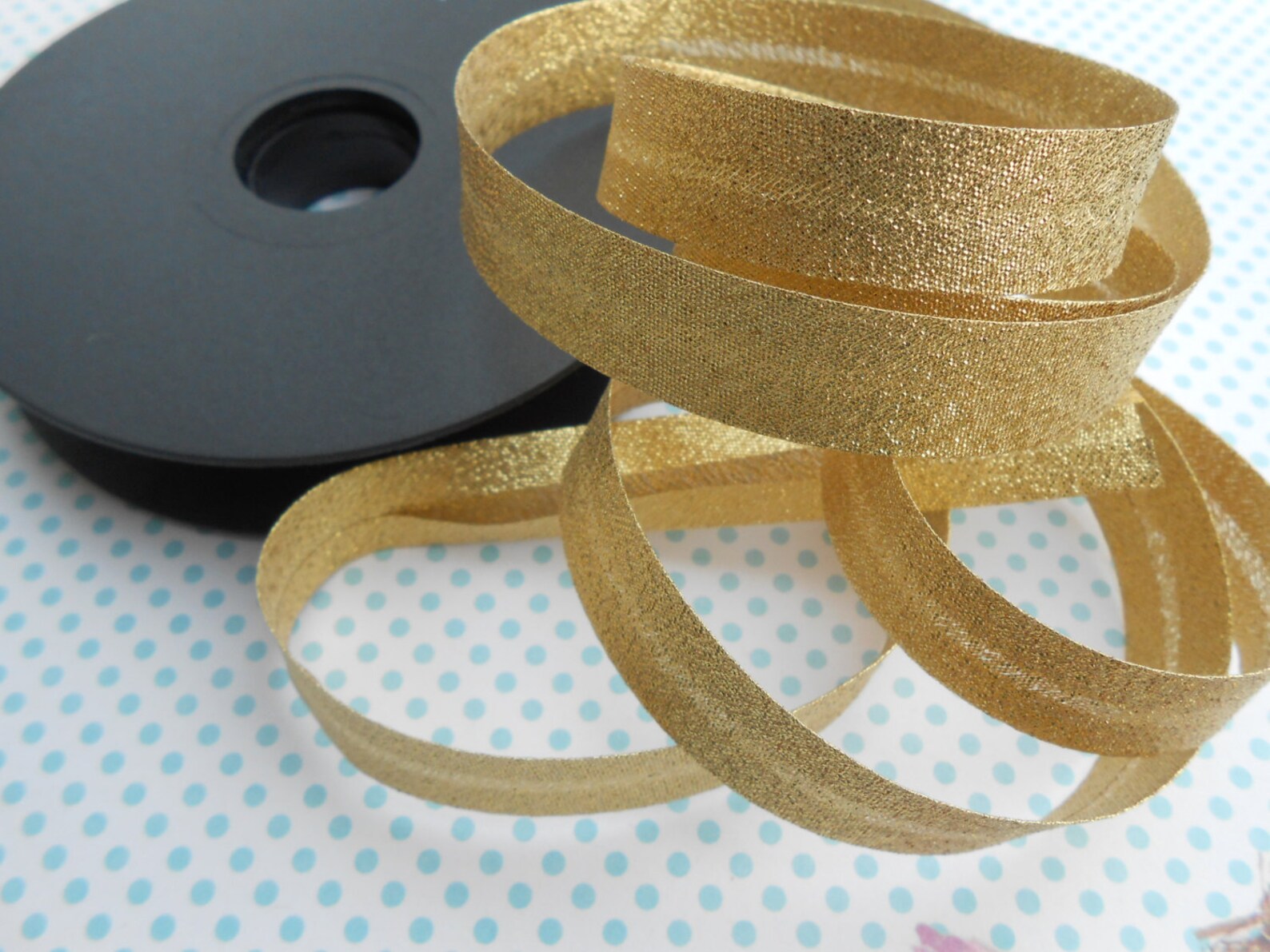 Bias Tape Binding Gold 5 Yards Double Folded Trim Etsy