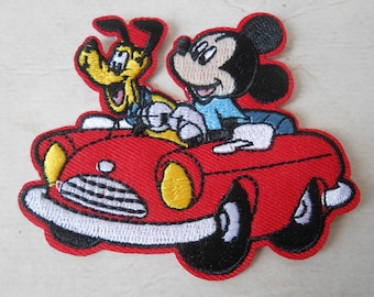 Micky Maus Pluto Aufnäher gestickt Applikation