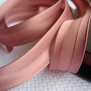 Satin Bias Tape Binding Antique Pink Double Folded