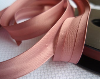 Satin Bias Tape Binding Antique Pink Double Folded