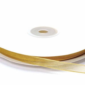 Organzalint goud 1/4" breed: 50 meter