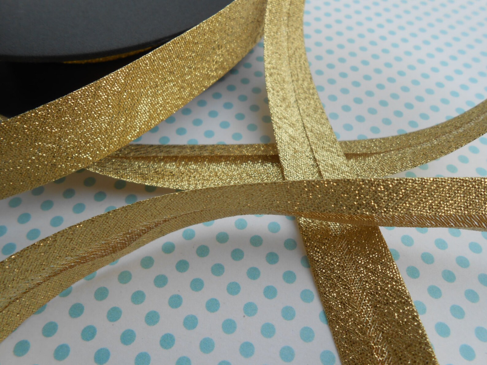 Bias Tape Binding Gold 5 Yards Double Folded Trim Etsy