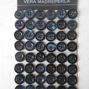 Bottoni Madreperla Naturale pz 6 Blu Scuro