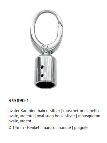 Lobster Clasp Bag Closure Snap Hook U-bolt Metal Silver Gold Purse