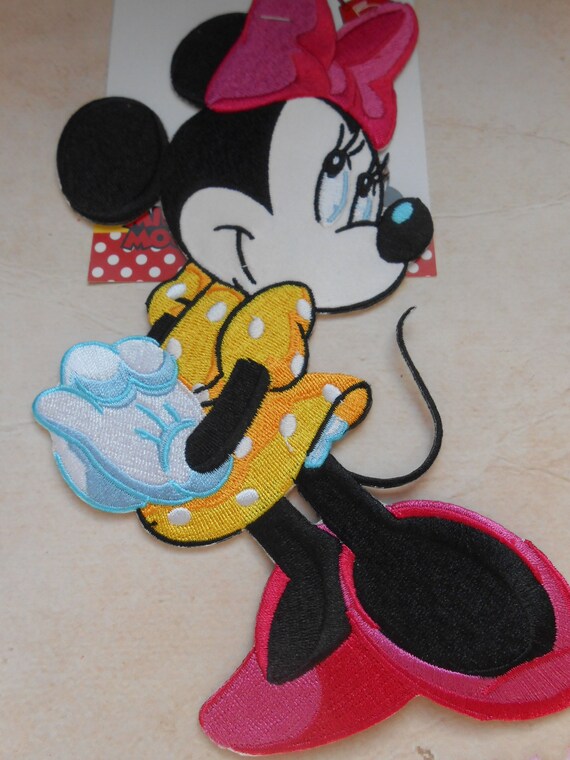 Disney Minnie Mouse Iron on Large Embroidered Thermo-Adhesive XL Patch