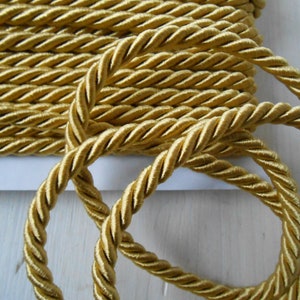 Cordone Ritorto Satin Giallo Grano mm 5,5 mt 5 Passamaneria