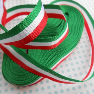 Flag Ribbon Italian Flag 3/8 width 10 yards image 2