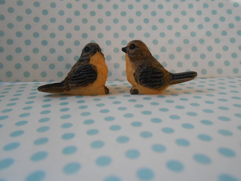 Miniature Uccellini Animali in Resina Set di 4 immagine 7