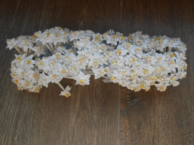 Edelweiss Artificial Fabric Flowers 24 Pcs Decorative Pick Etsy