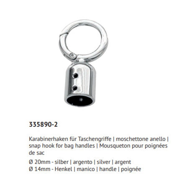 Lobster Clasp Bag Closure Snap Hook U-bolt Metal Silver Gold Purse