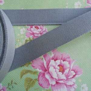 Canvas Tape Grey Cotton Ribbon 5/8&quot; width 10 yds