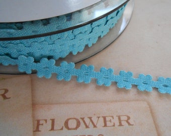 Turquoise Ribbon Flowers 1/4" width 15 yds Trim Embellishment