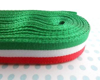 Flag Ribbon Italian Flag 3/8" width 10 yards