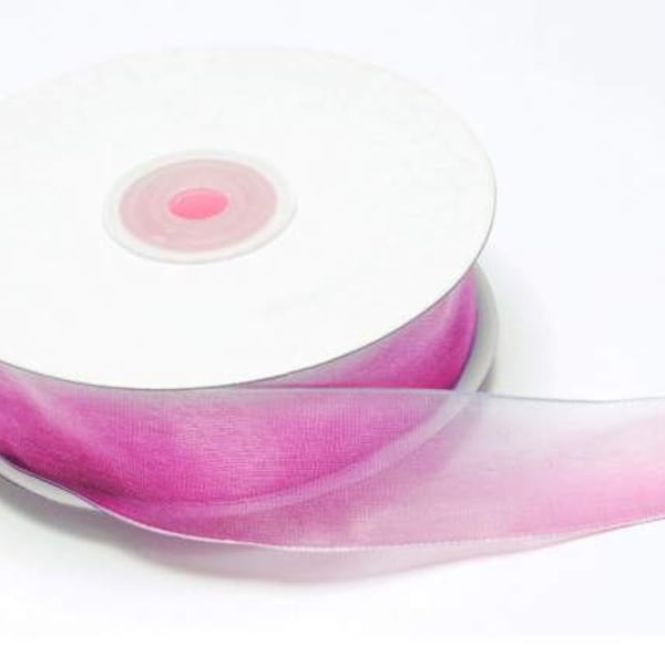 Ruban d’organza Nuanced Fuchsia 1 » largeur 5 yards