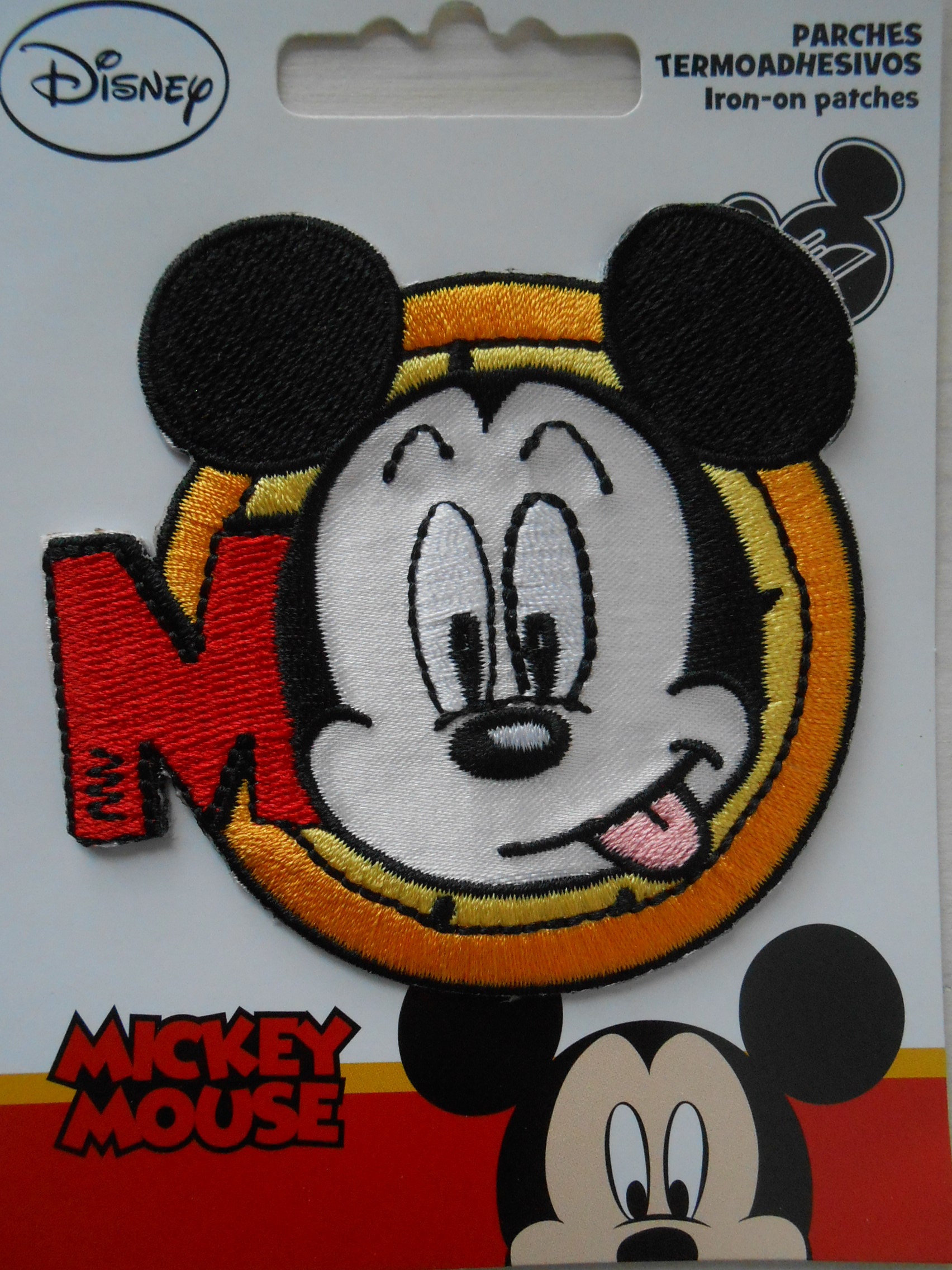 Disney Patch Mickey Mouse Iron on Large Embroidered XL Applique