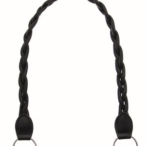Taschengriff Geflochten Kunstleder 62 cm Schwarz