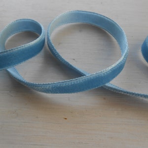 Velvet Ribbon 5 Yards 3/8"width Blue