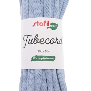 Tubecord Cotone Riciclato Tubolare Matassa 10 mt 90 gr Azzurro
