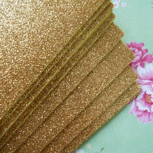 Moosgummi Glitter 2 Sheets Gold EVA Foam Craft Fommy Solid Colors cm 30x20