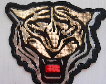 Tiger Embroidered Iron on Patch Applique Embellishment