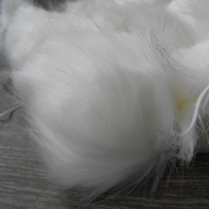 Pompon Grande Finta Volpe cm 10 Bianco