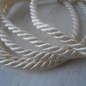 Cord Twisted Satin Passementerie 5 yards Ivory 5 mm width