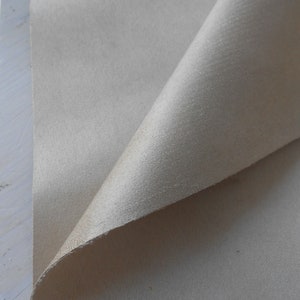 Tessuto Similpelle Scamosciato Double Face Fogli di Finta Pelle Beige cm 50x70 Suede