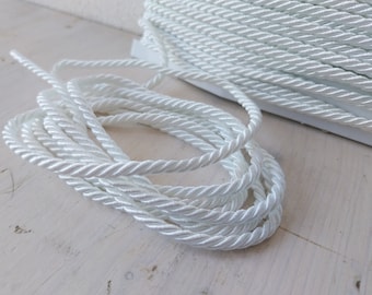 Cord Twisted Trim White 1/8" width 5 yards Upholstery Passementerie