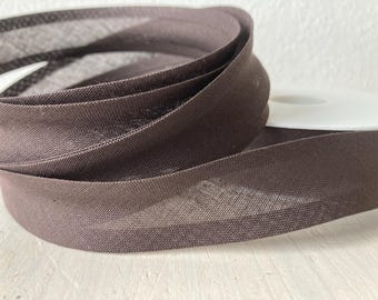 Bias Tape Binding 1" width Brown 10 Yards Double Folded