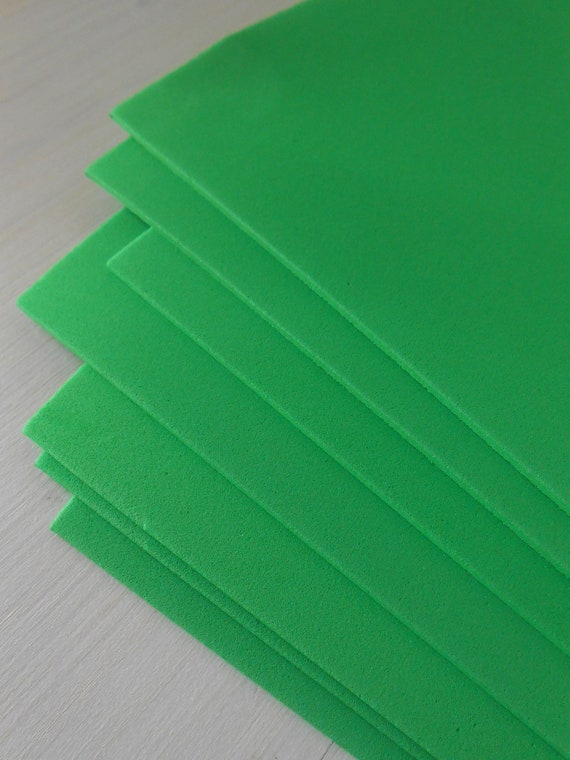 Moosgummi 3 Sheets EVA Foam Craft Fommy Solid Color 40x30 May Green