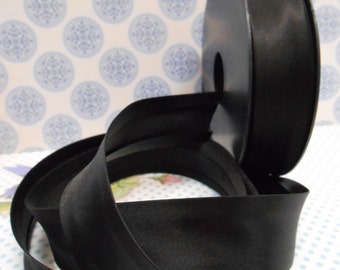 Satin Bias Tape Binding Black Sewing Edge Double Folded